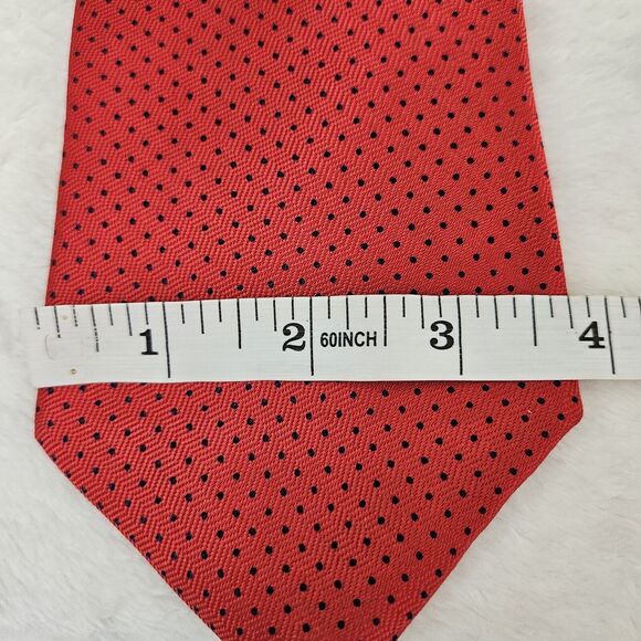 Brooks Brothers Makers 100% Silk Ties Printed in Italy Lot 2 Red Pink Polka Dot - Picture 5 of 7